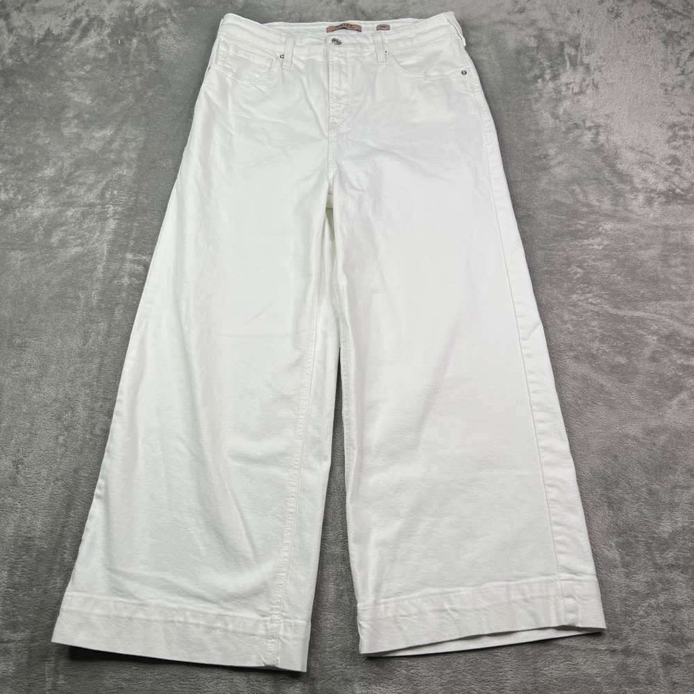 Ariat REAL Denim Wide Leg Jeans Womens 30R White Solid Stretch Ultra High Rise